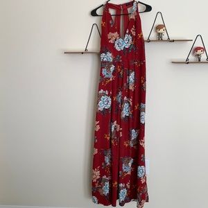Red Floral Maxi Dress
